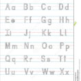 Alphabet Writing Practice Worksheet Stock Illustration