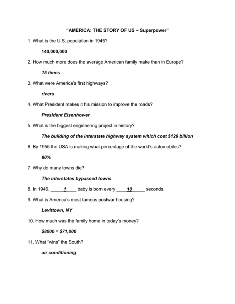 America The Story Of Us Worksheets — db-excel.com - America The Story Of Us Episode 3 Answers