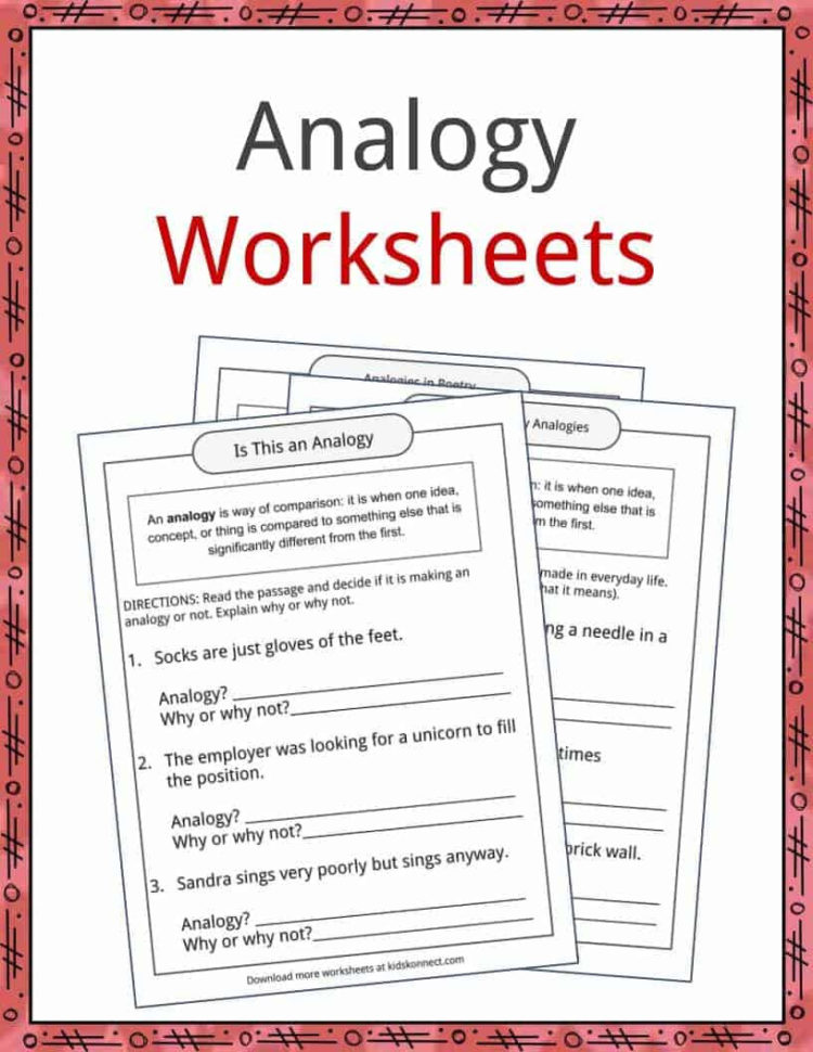 Analogy  Definition And Worksheets  Kidskonnect