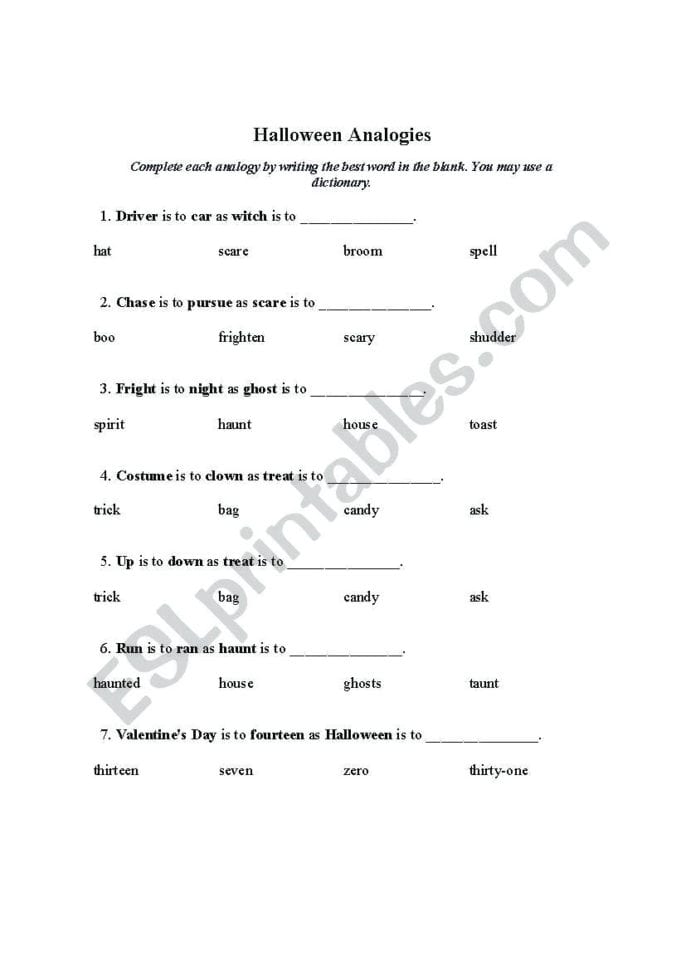 Analogy Practice Worksheets – Highendpaperco
