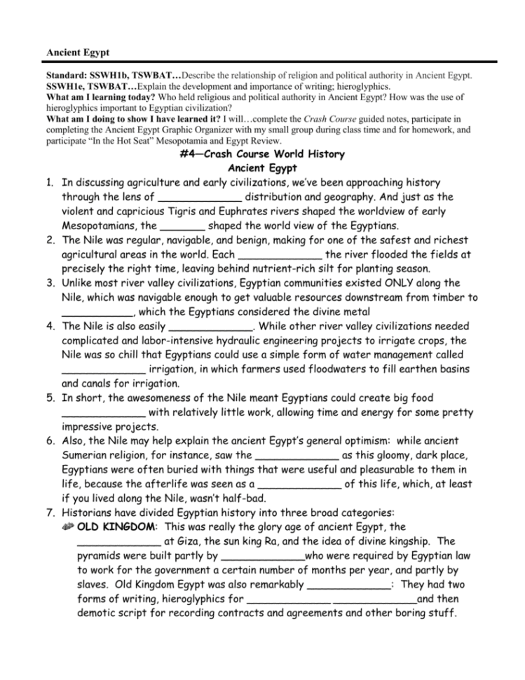 Ancient Egypt 4—Crash Course World History Ancient Egypt 1 In