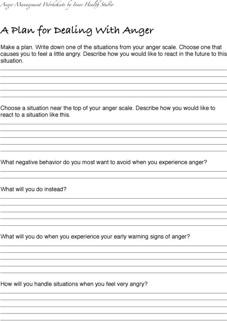 Anger Management Worksheets — db-excel.com