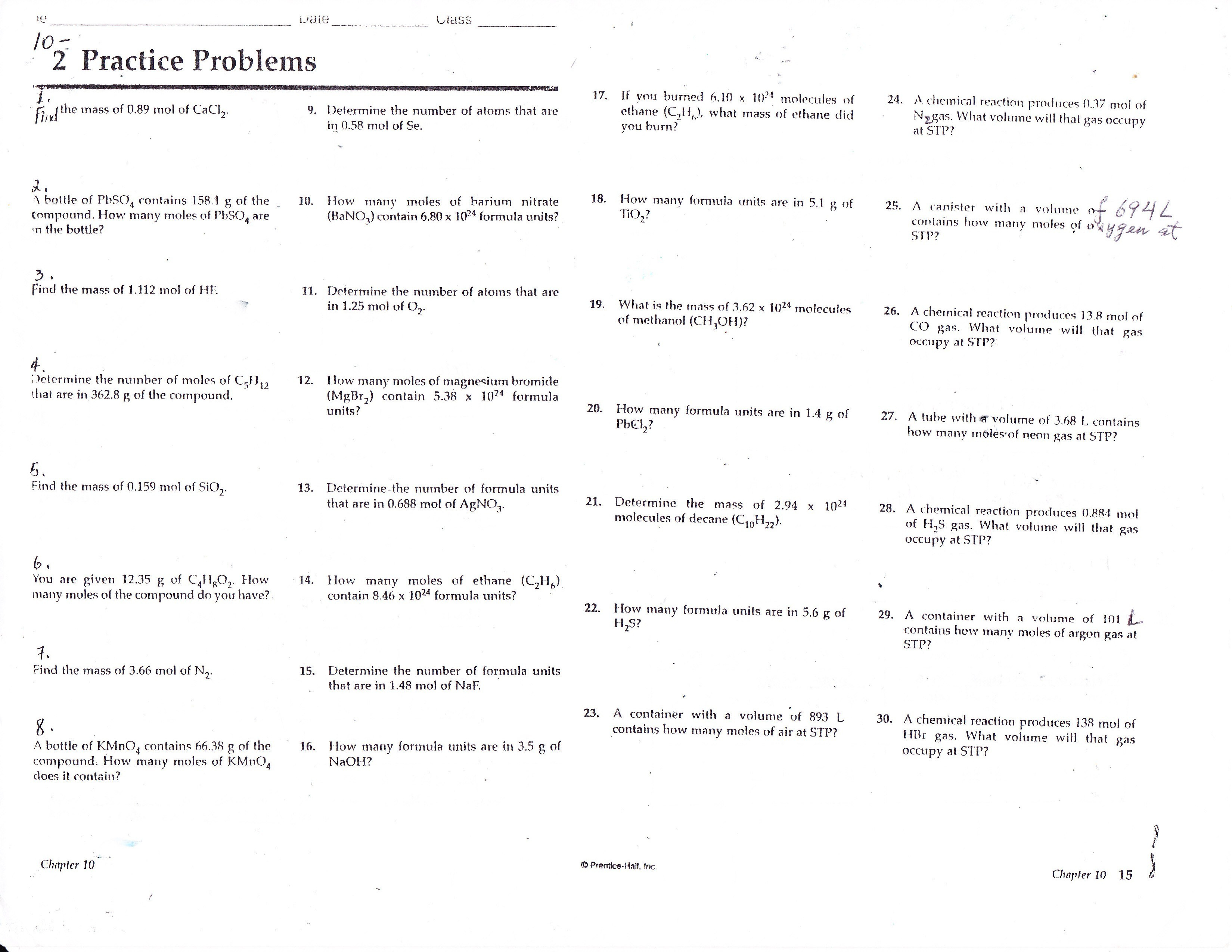 Angle In Iron Worksheet Mole Problems Awesome Linear Equations