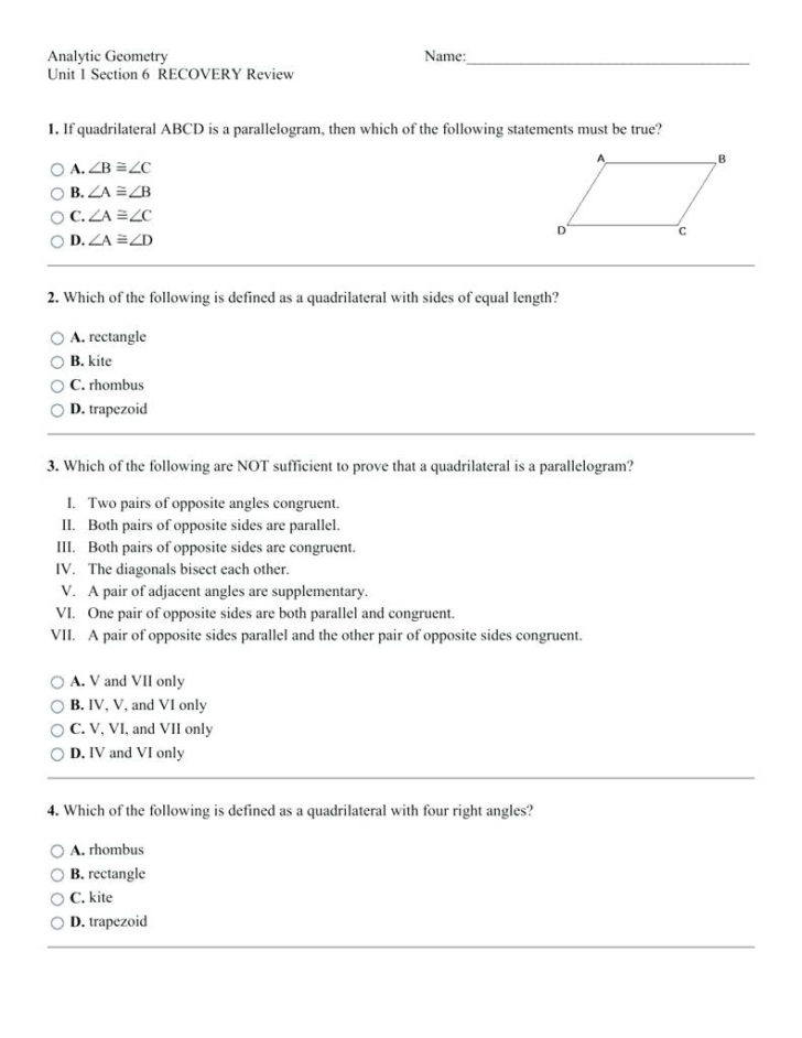 Triangle Proofs Worksheet Answers