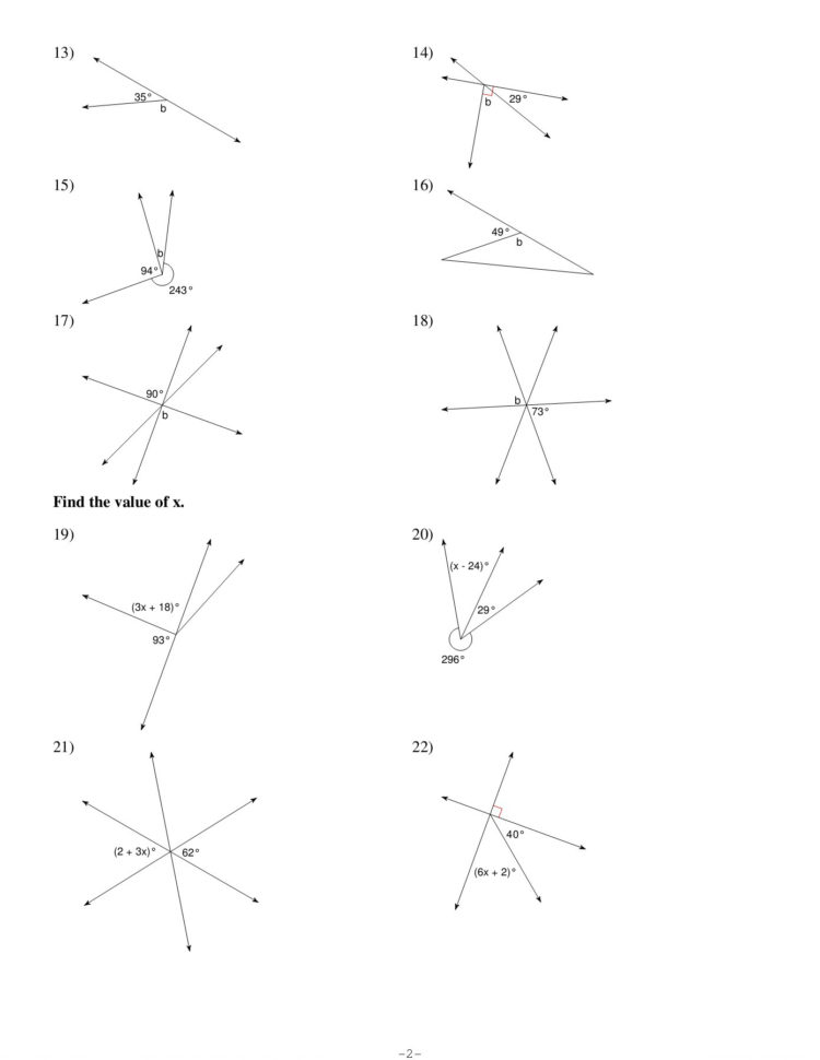 Angle Relationships  Kuta Softre Llc Pages 1  4  Text