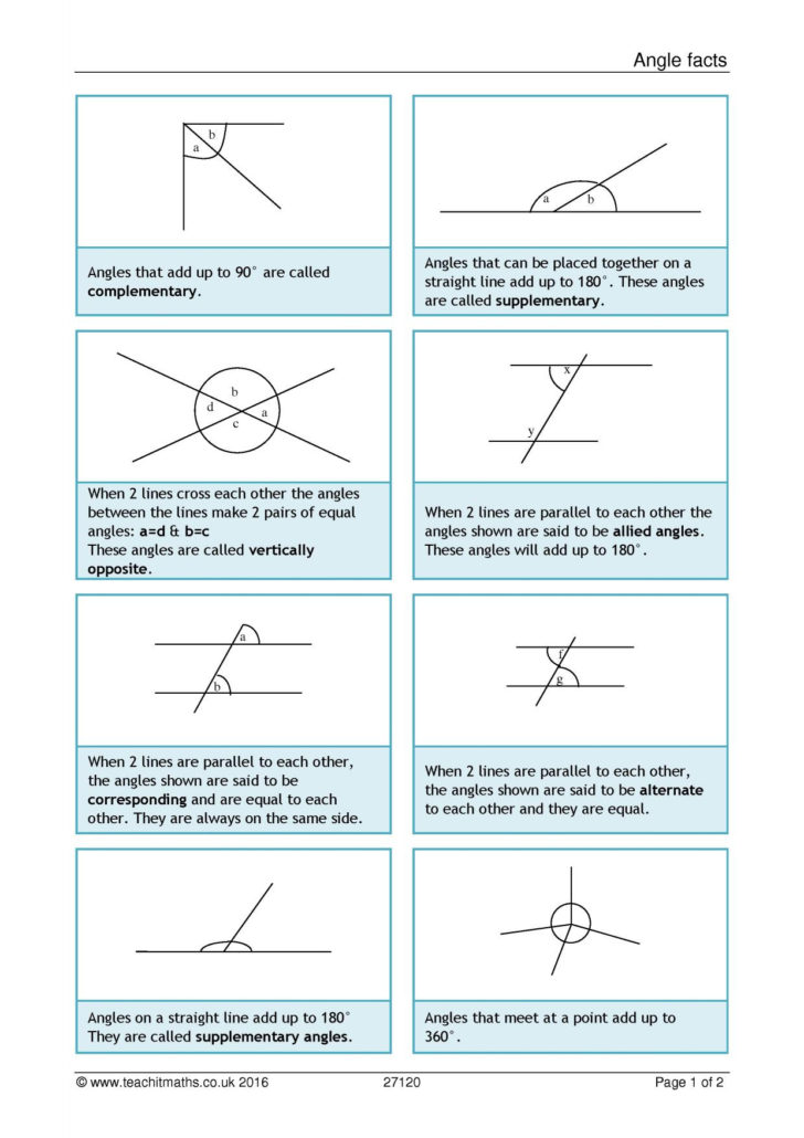 3 1 Lines And Angles Worksheet Answers
