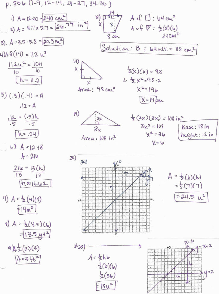 Triangle Interior Angle Worksheet Answers