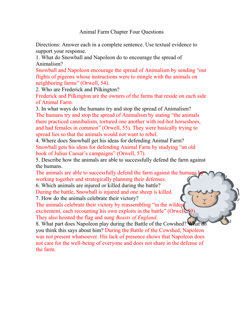Animal Farm Ch 4 Questions With Answers