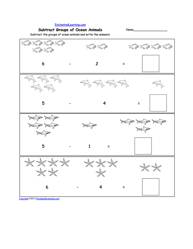 Animal Math Worksheets At Enchantedlearning