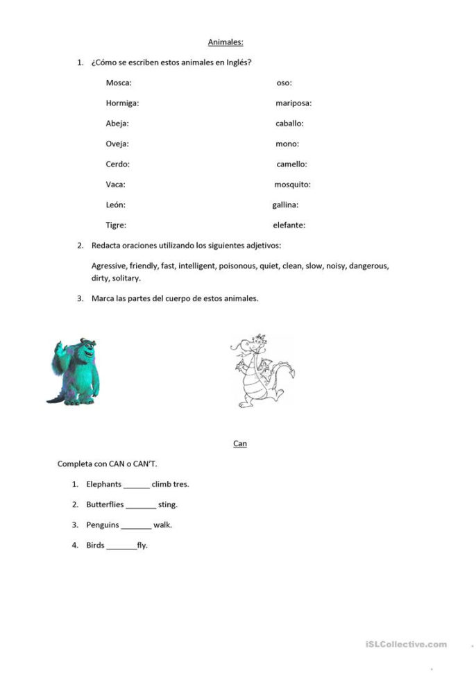 Animals Worksheet  Free Esl Printable Worksheets Made