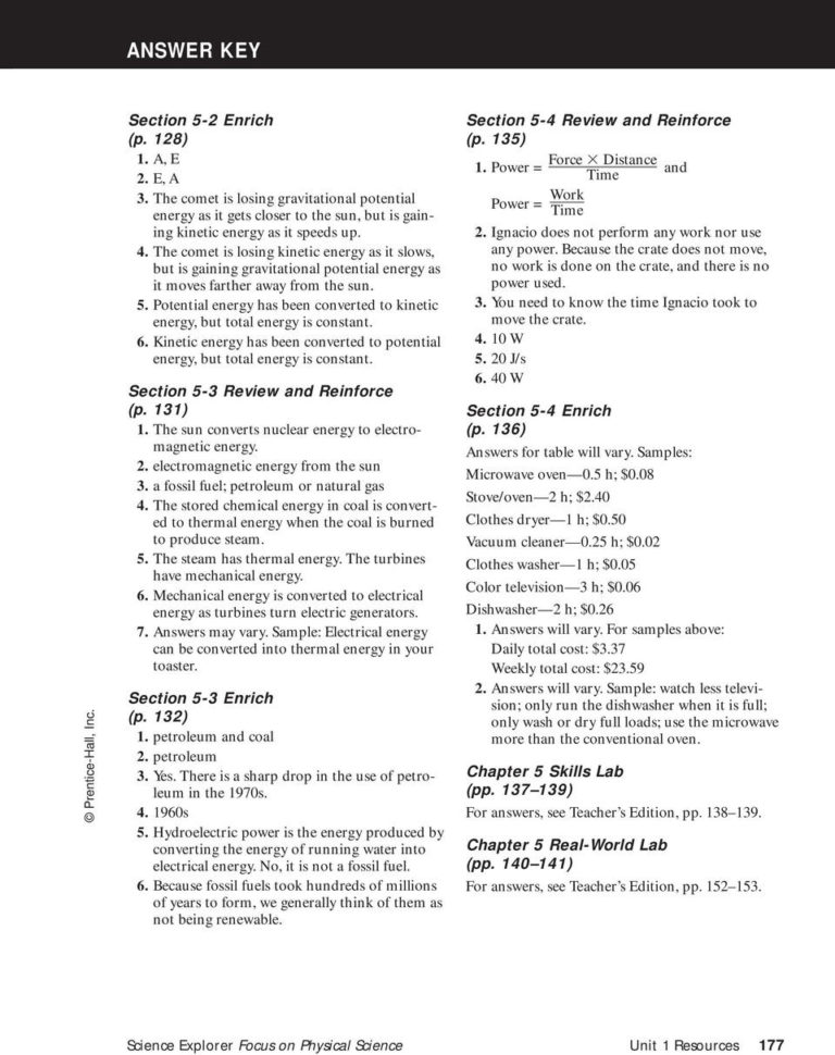 Answer Key Chapter 1  Pdf