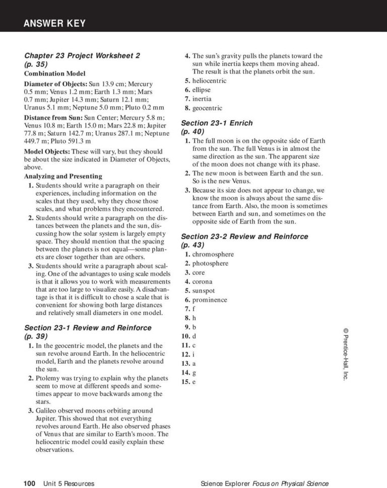 Answer Key Chapter Phase 9 Spring 10 Lunar 11 Solar 12