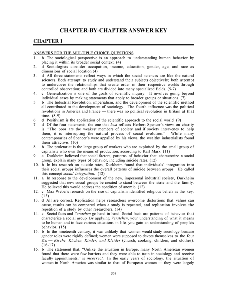 Answer Key Revised Soc 101  Soc 101  Studocu