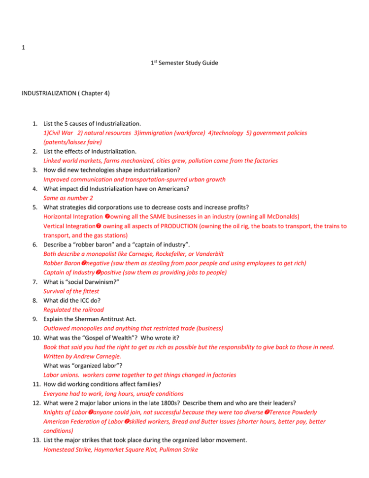 Answer Key To Study Guide Chapters 47