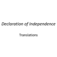 Answersdeclarationofindependencetranslation