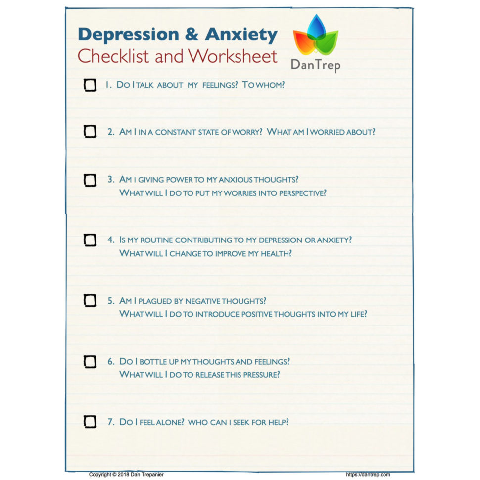Anxiety Journal Worksheet · Dan Trepanier