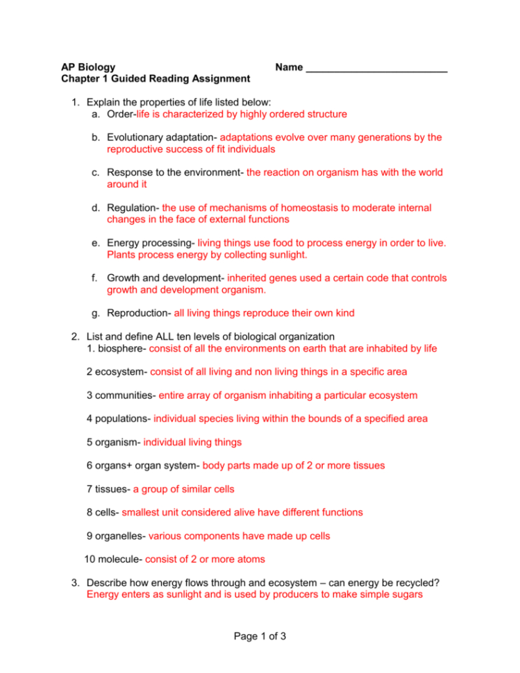 Ap Biology