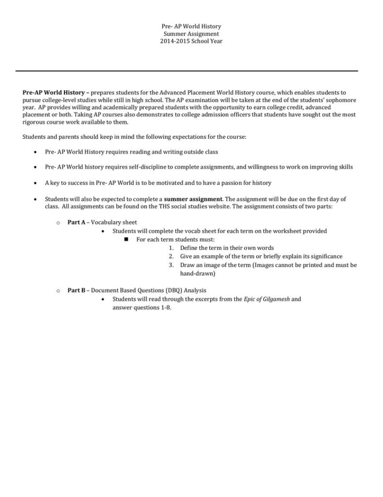 Ap World History Worksheet Answers