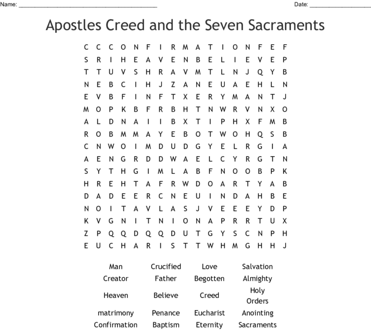 Seven Sacraments Worksheet — db-excel.com