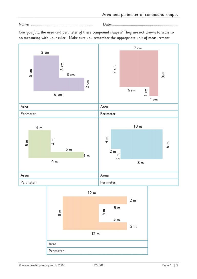 Compound Shapes Worksheet Answer Key — Db-excel.com