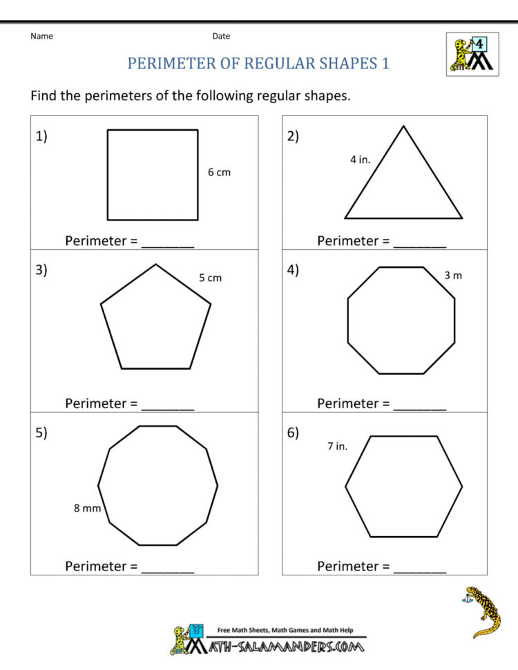Area And Perimeter Of Rectangles Worksheet Division
