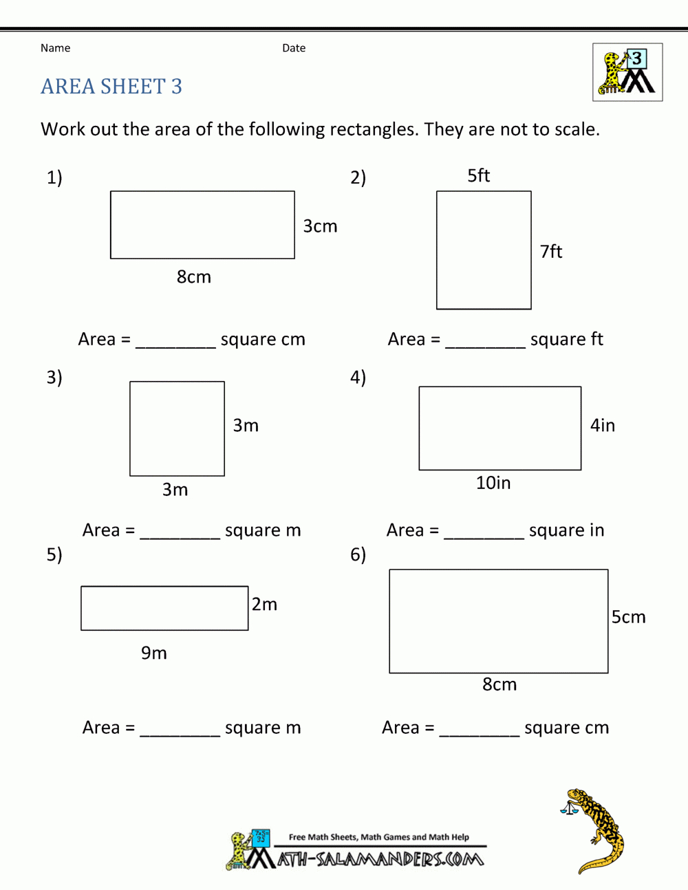 Area Of Quadrilateral Worksheets
