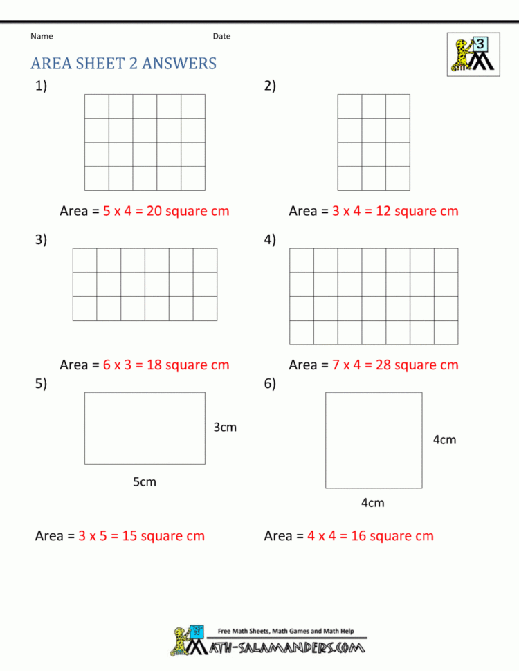 Area Of Quadrilateral Worksheets