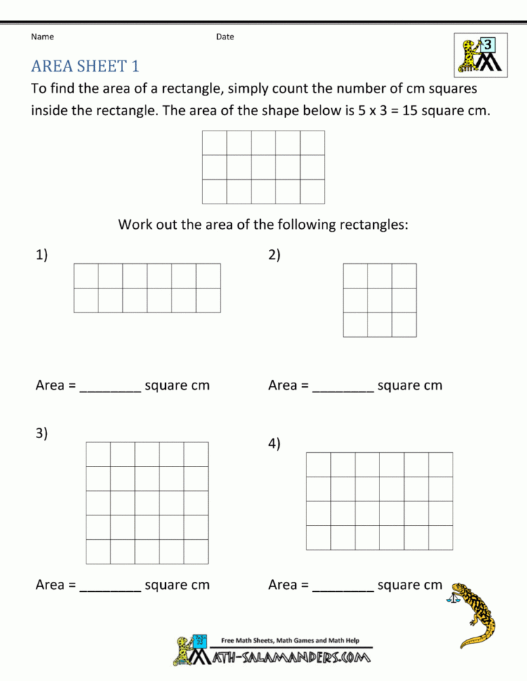 Area Worksheets