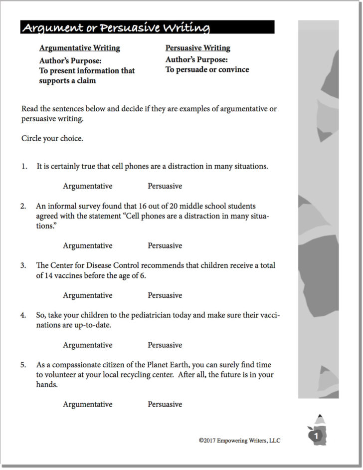 Using Persuasive Techniques Worksheet Answers