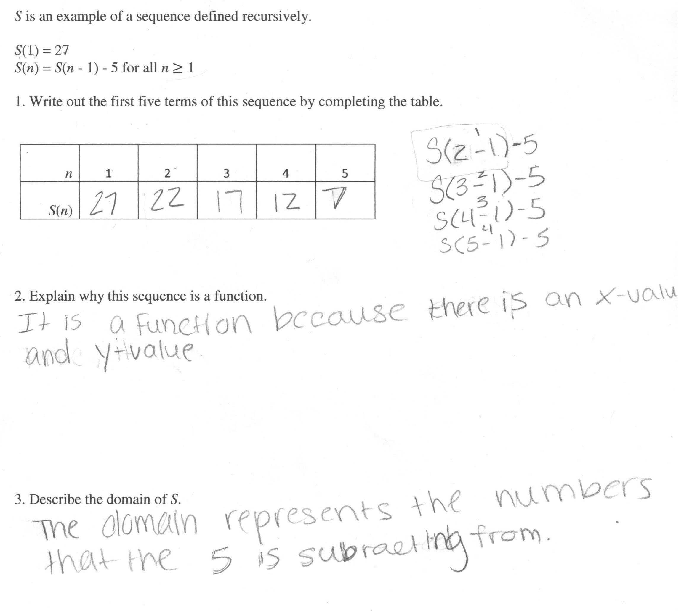 Arithmetic And Geometric Sequences And Series Review Worksheet