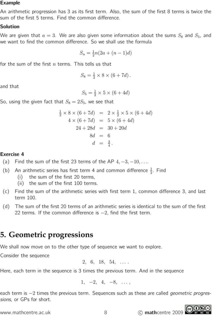 sum of arithmetic sequence worksheet pdf sum of arithmetic sequence worksheet pdf