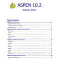 Aspen 102 Release Notes  Qies Technical Support Office