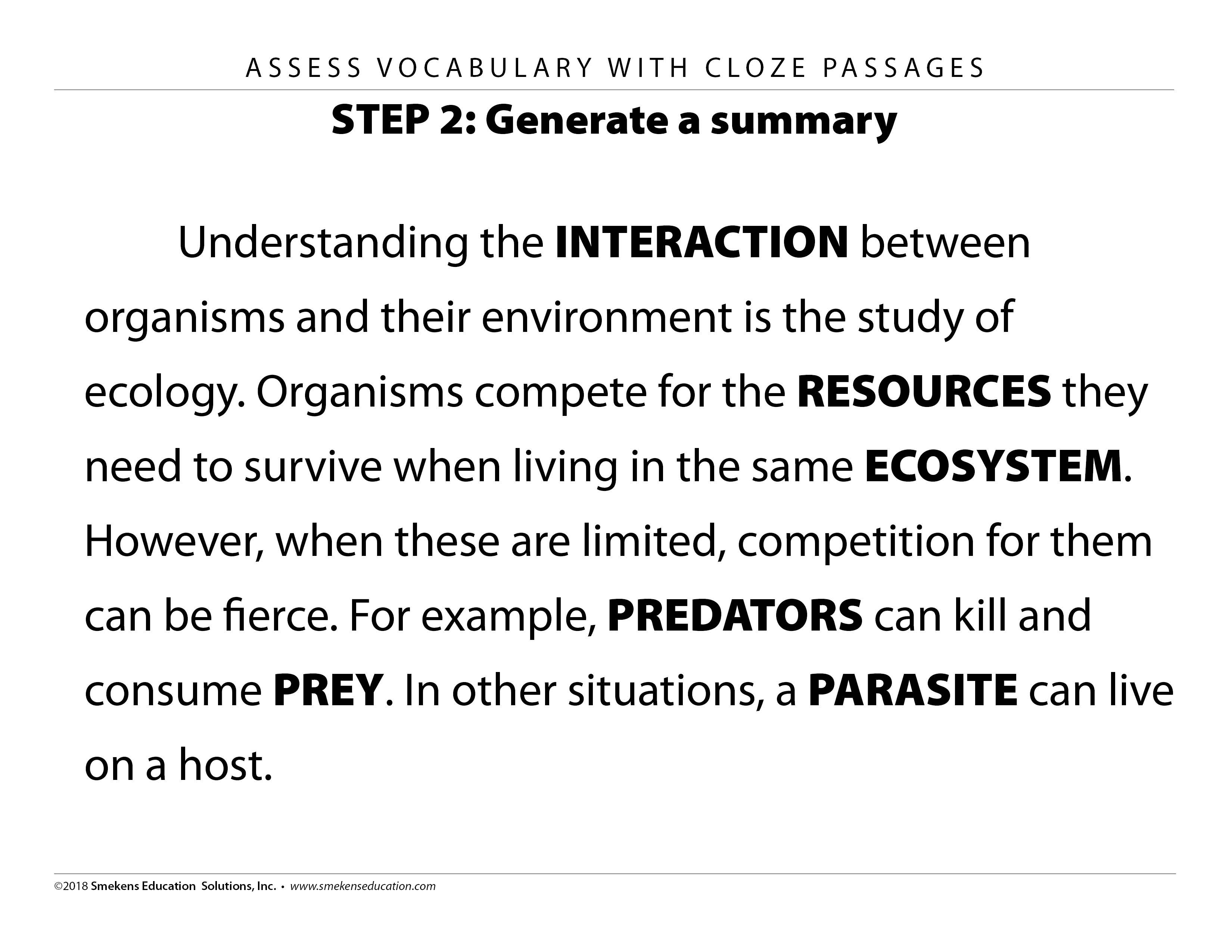 Assess Vocabulary With Cloze Passages