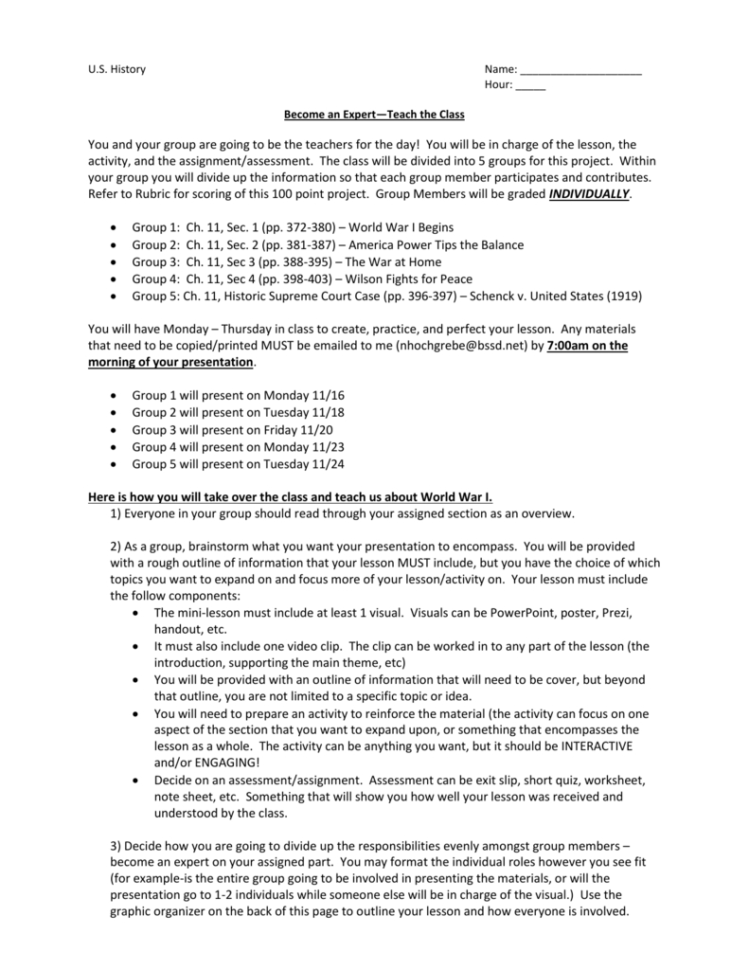 Assignment Sheet