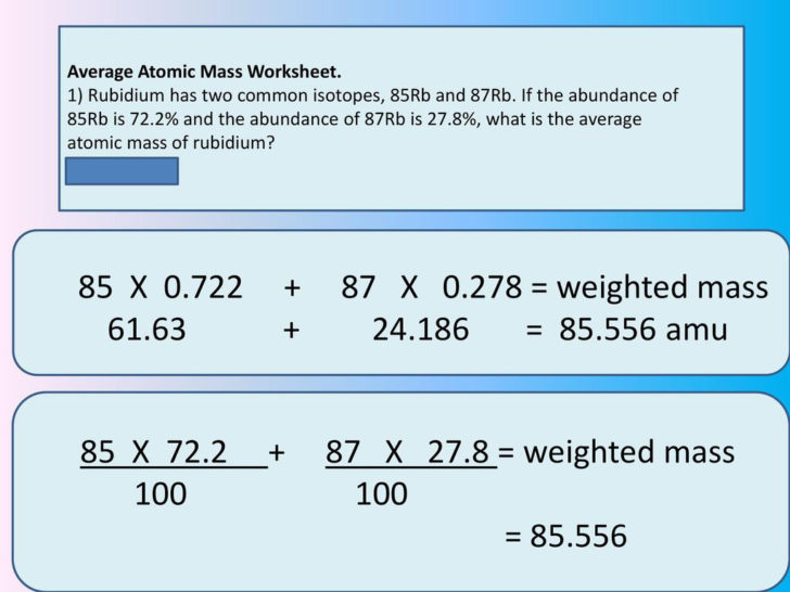 Most Common Isotope Worksheet 1