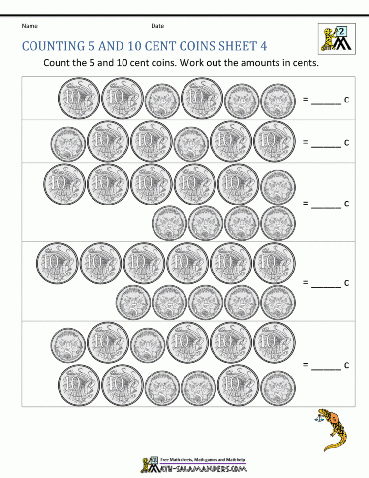 Australian Money Worksheets