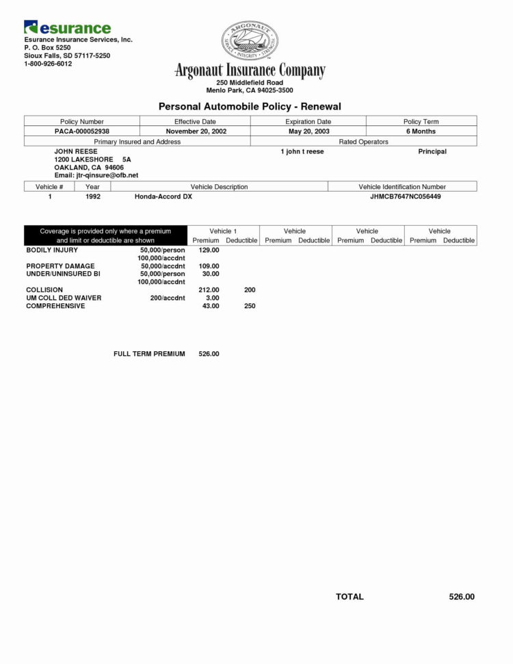 Auto Liability Limits Worksheet Answers
