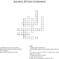 Awesome African Civilizations Crossword  Word