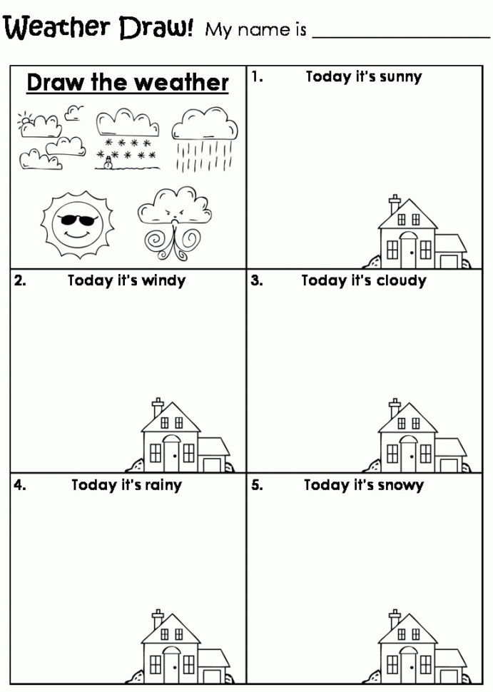 Awesome Preschool Worksheet Weather – Enterjapan