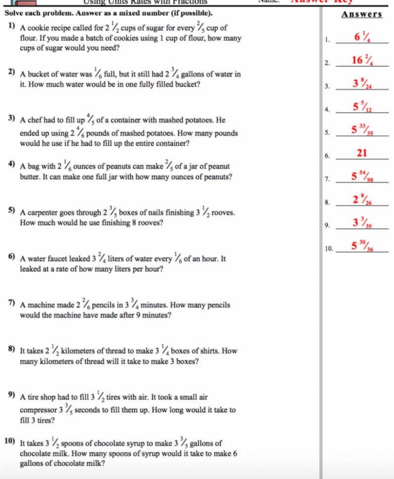 Awesome Printable Ratio Word Problems Worksheets With