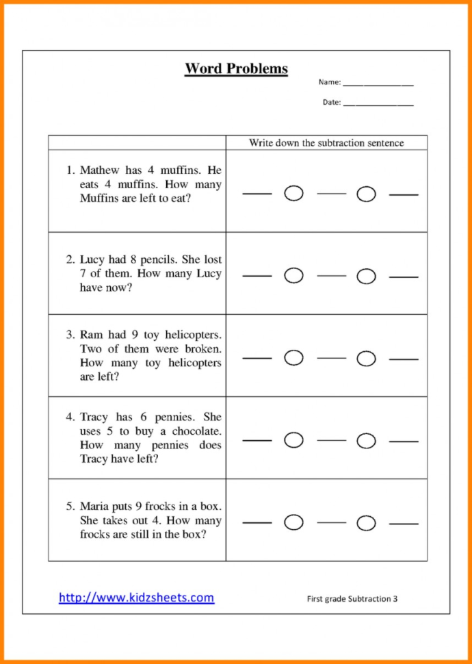 Awful Ft Grade Common Core Math Word Problems Printable