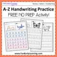 Az Handwriting Practice No Prep Worksheets For Learning Letters