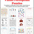 Back To School Visual Perceptual Puzzles
