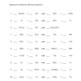 Balance Chemical Equations Practice Sheet