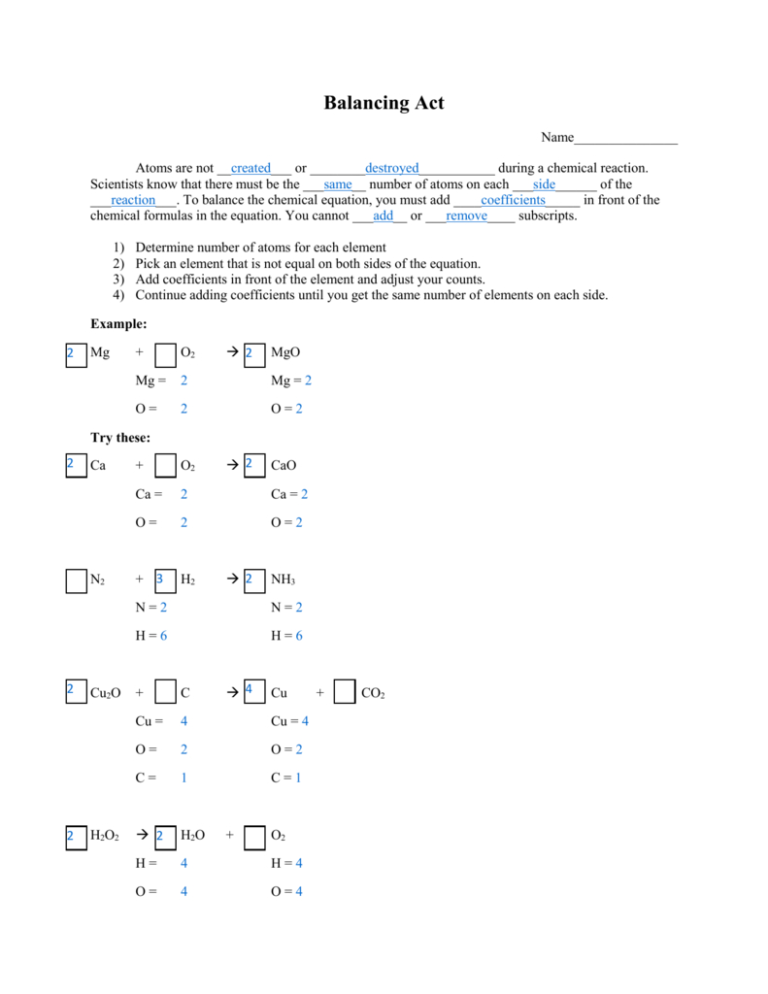 Balancing Act Practice Worksheet Answers — db-excel.com