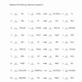 Balancing Chemical Equations Practice Worksheet Geometry