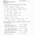 Balancing Chemical Equations Worksheet 1 Answers
