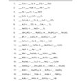 Balancing Chemical Equations Worksheets With Answers Reaction