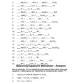Balancing Equations Chemistry Chemical Equation Reactions Worksheet