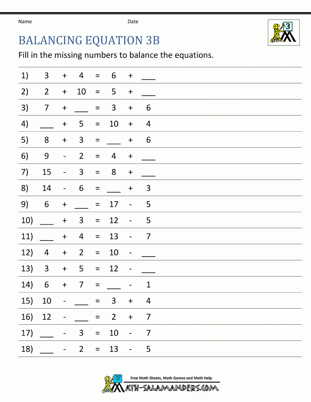 4Th Grade Algebra Worksheets — db-excel.com